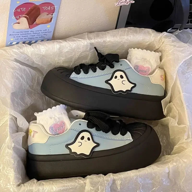 Shoes for Women High on Platform Round Toe Woman Footwear Trends 2025 Comfortable and Elegant Walking Aesthetic Vulcanized Shoe