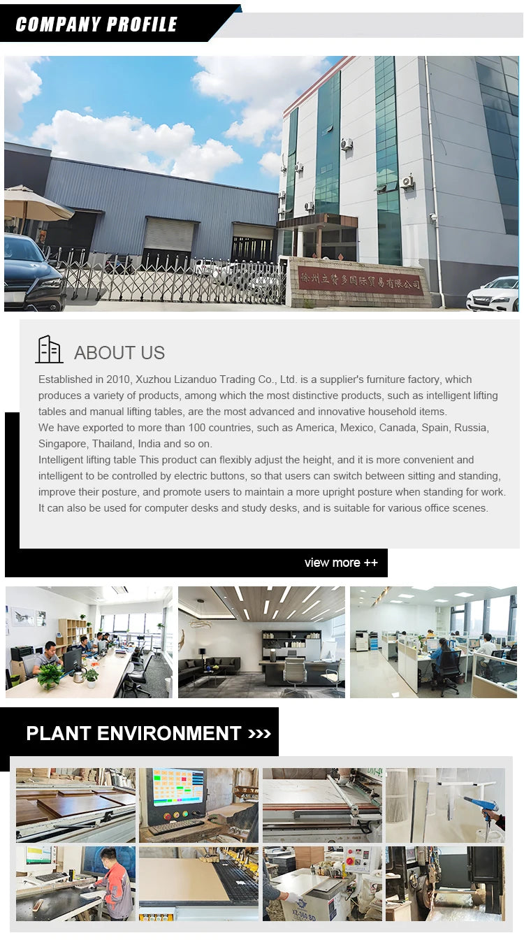 Intelligent Modern Home Office Adjustable Computer Desk Durable Ergonomics L-Shaped Corner Lifting Platform Electric Home Office