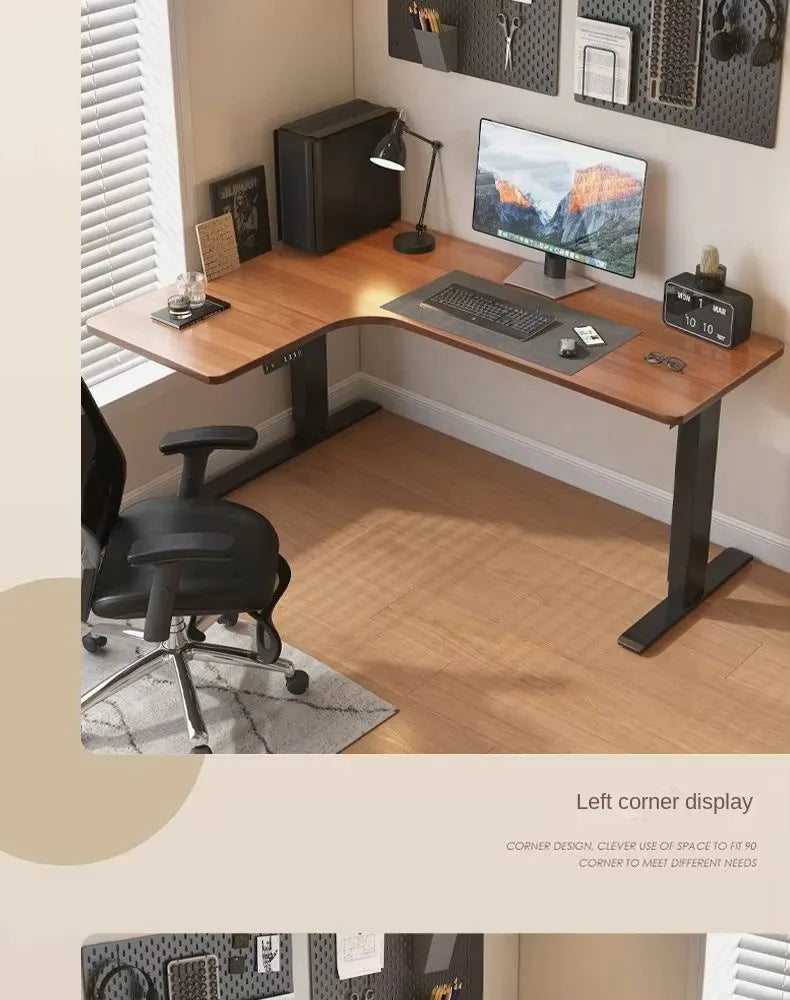 Intelligent Modern Home Office Adjustable Computer Desk Durable Ergonomics L-Shaped Corner Lifting Platform Electric Home Office