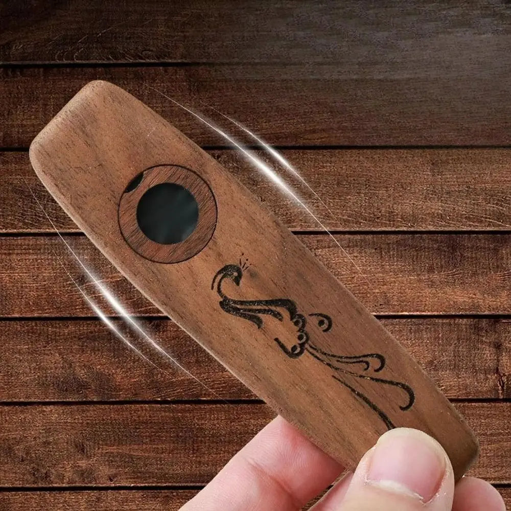 Musical Instrument Creative Wooden Kazoo Professional Portable Accompaniment Kazoo Smooth Lightweight Wind Instrument Music Gift
