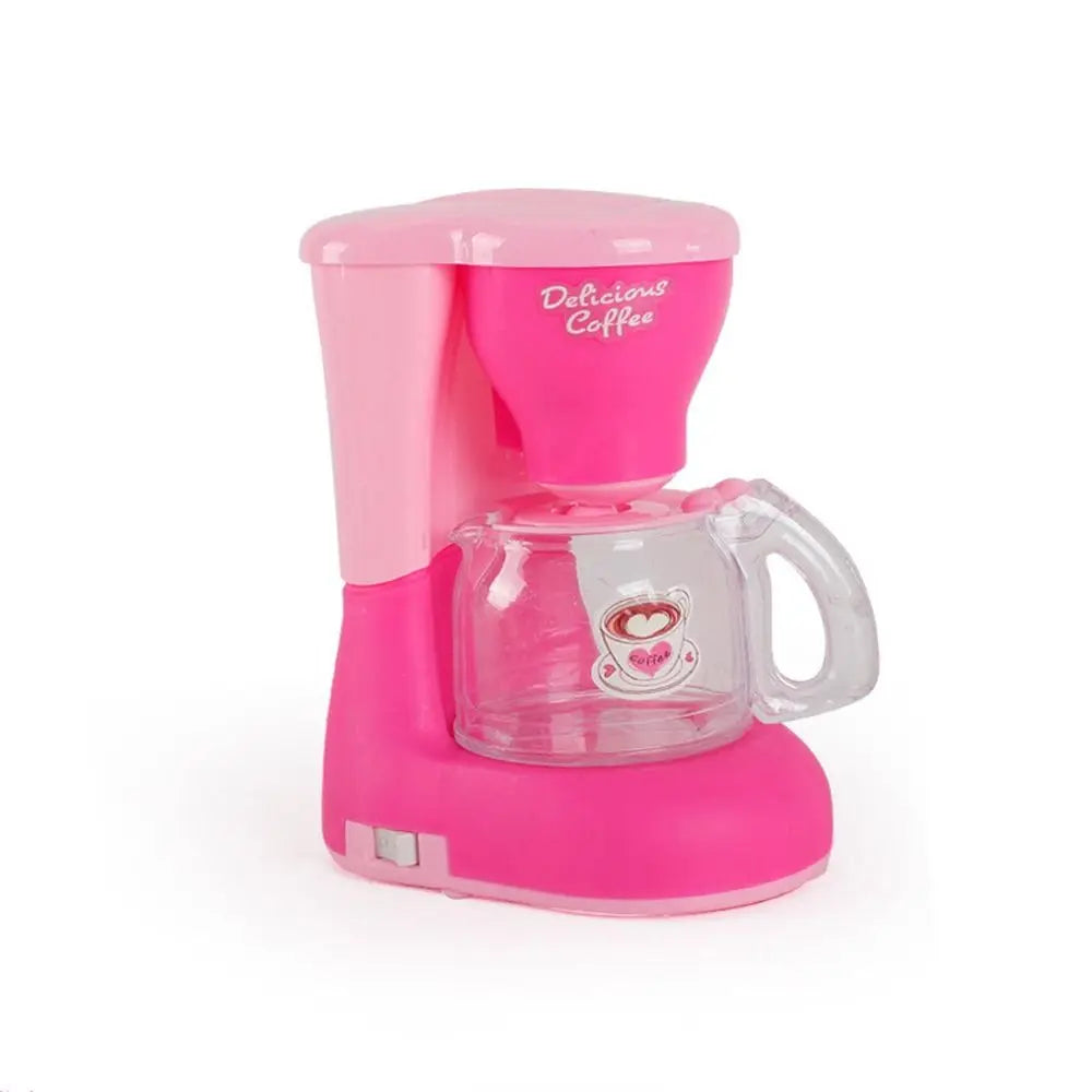 Coffee Machine Household Appliances Toys Toaster Blender Cooking Pretend Play Set with Light Sweeper Kitchen Toys For Children