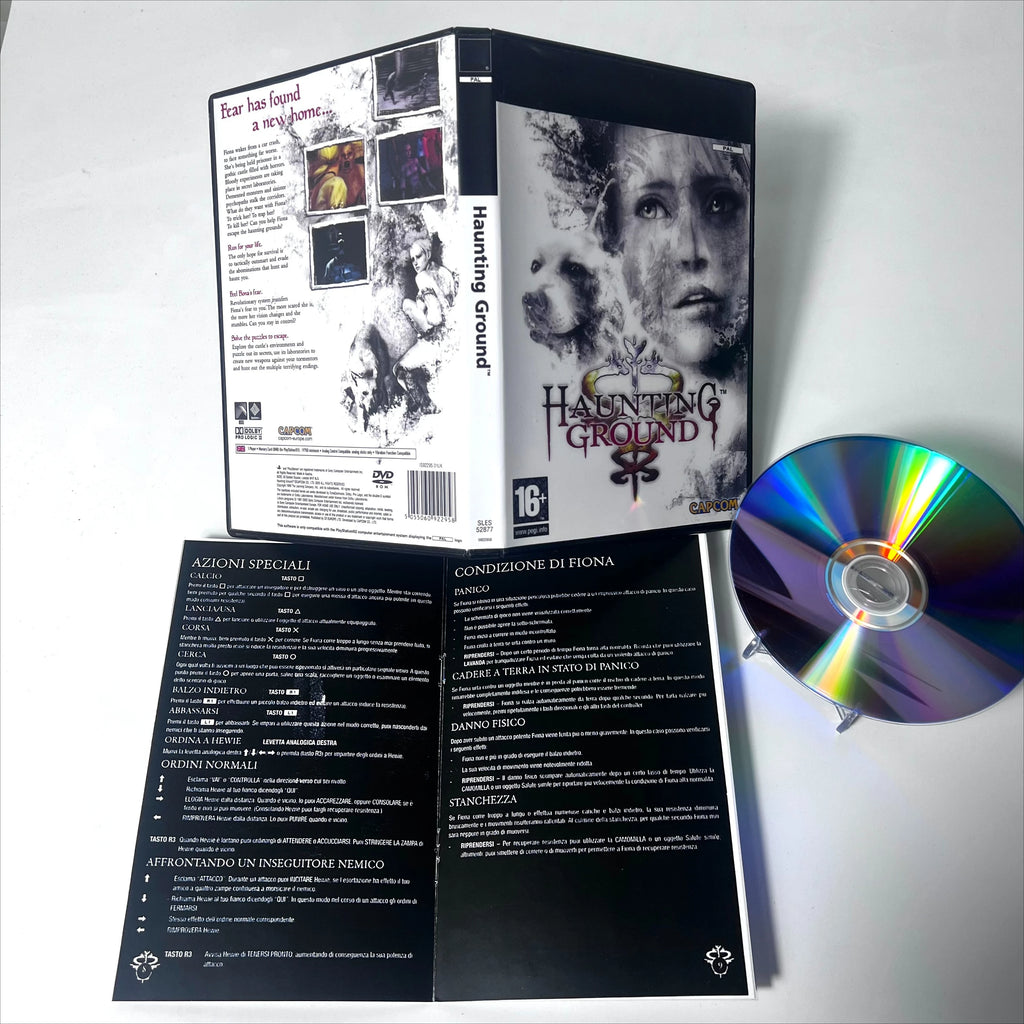 PS 2 Haunting Ground With Manual Copy CD Disc Digital burning disc Retro Video Game For direct reading Unlock Console Station