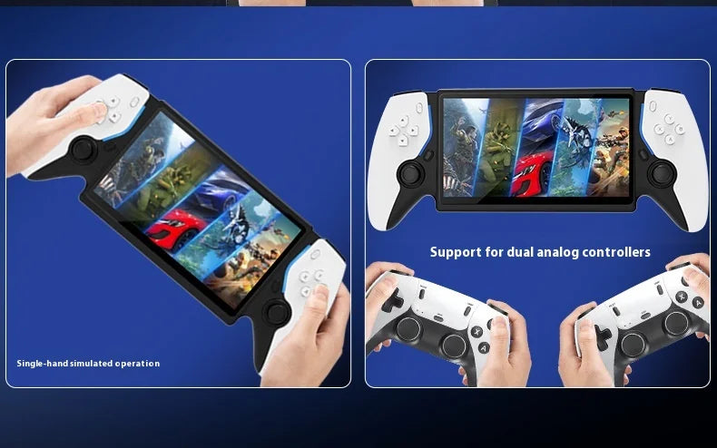 New PS5 7.0 Inch 64G Open Source System Dual Controller Handheld Game Console For PSP Street Fighter Competition