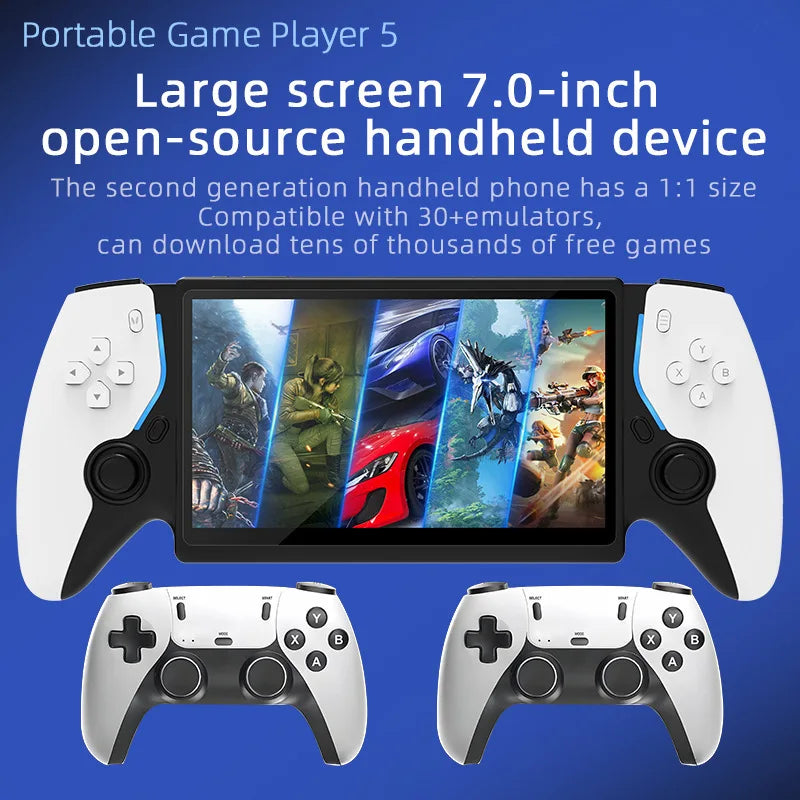 New PS5 7.0 Inch 64G Open Source System Dual Controller Handheld Game Console For PSP Street Fighter Competition