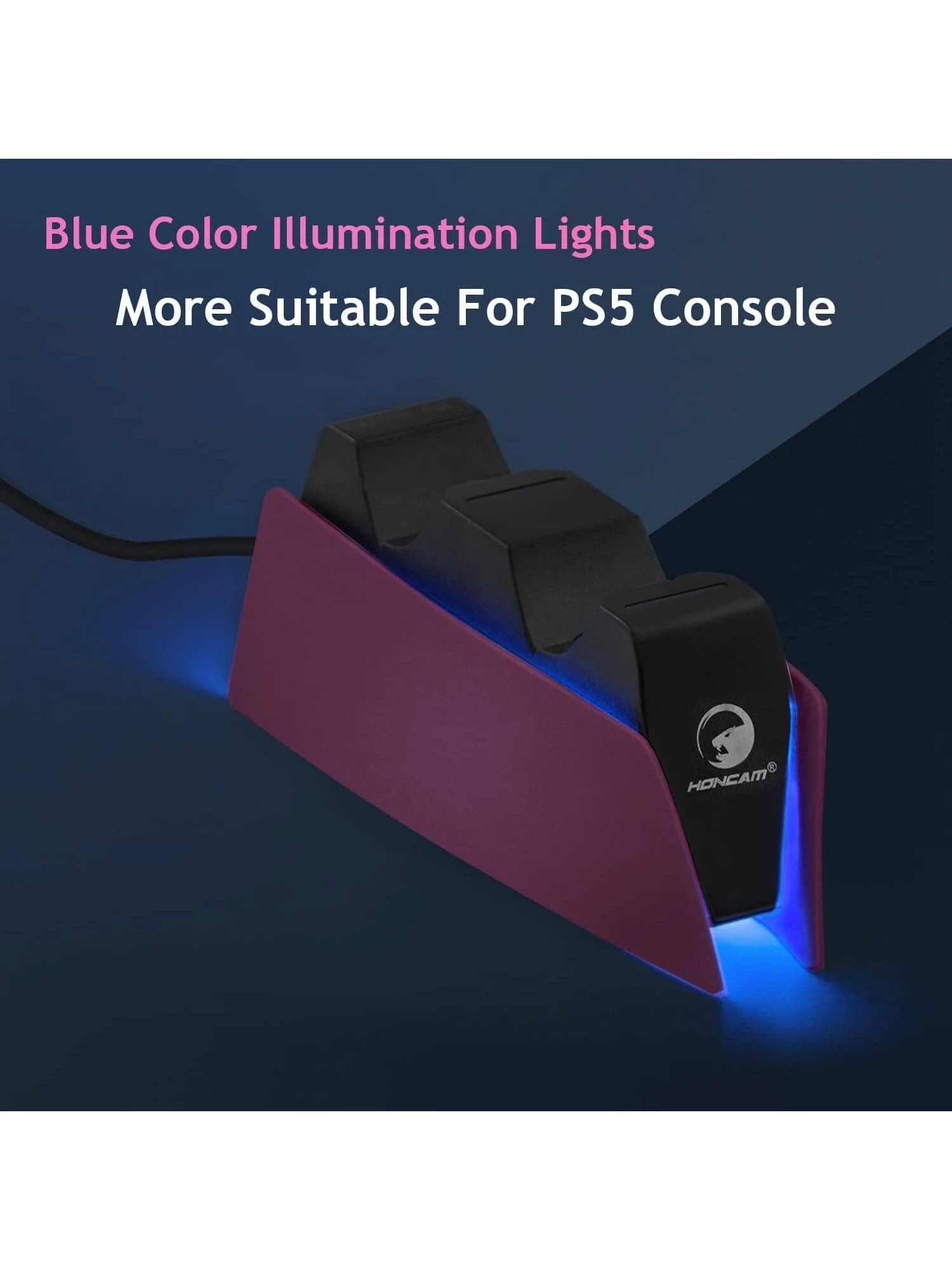 Game Wireless Charging Station for PS5 with Dual Fast Charger Dock and LED Charging Indicators