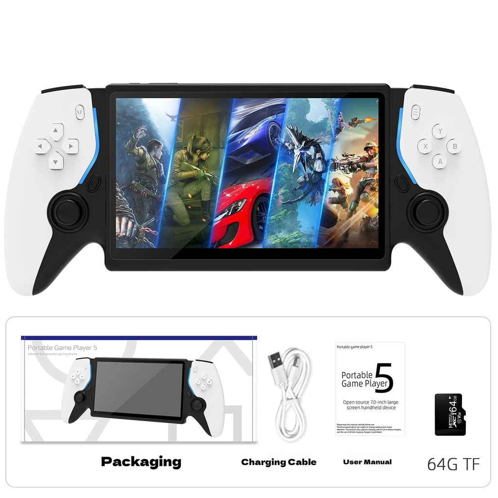 New PS5 7.0 Inch 64G Open Source System Dual Controller Handheld Game Console For PSP Street Fighter Competition