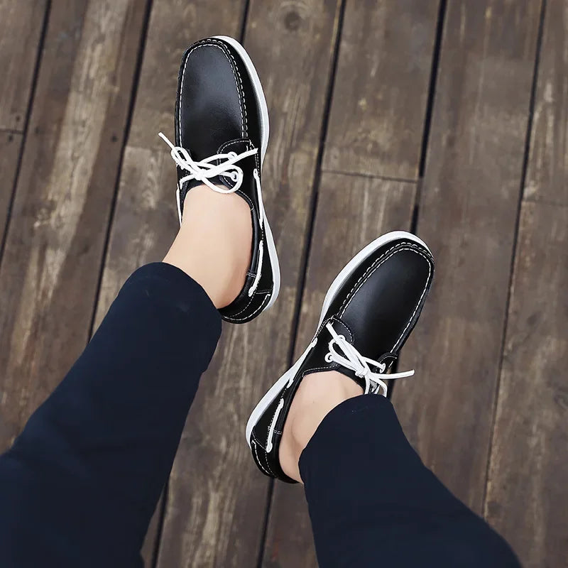 Shoes for Men Fashion Comfortable Loafers Genuine Leather Driving Shoes Men Sneakers Retro Boat Shoes Classic Designer Flats New