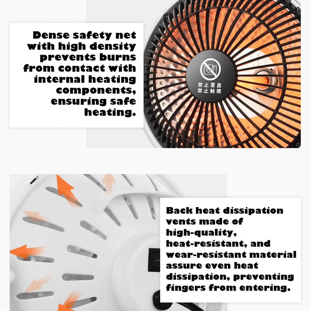 Small Desk Heater 200W Portable Appliances Lightweight Desk Space Heater For Office Home Bedroom Indoor Bathroom Living Room