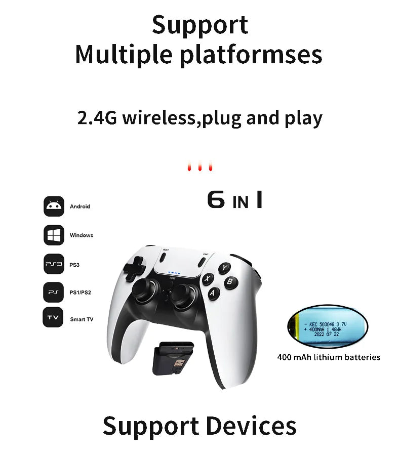 Wireless Gaming Controller For PS1 PS2 PS3 PC Android Wireless Controller Video Game Handheld Game Console Entertainment Gamepad