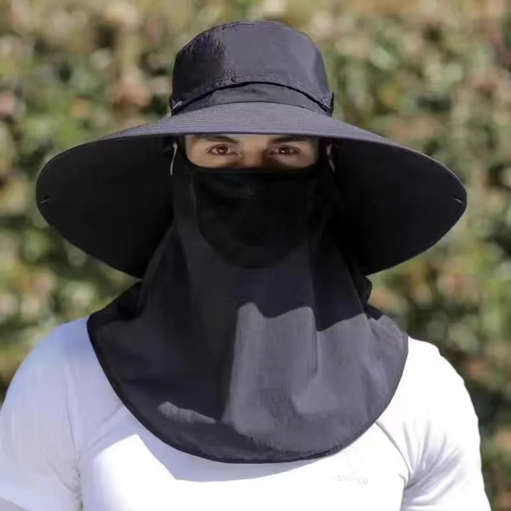 Fishing Caps Caps Mask Set Bucket Hat Sunscreen UV Protection Fisherman Hat Neck Headband Visor Sun Hat Outdoor