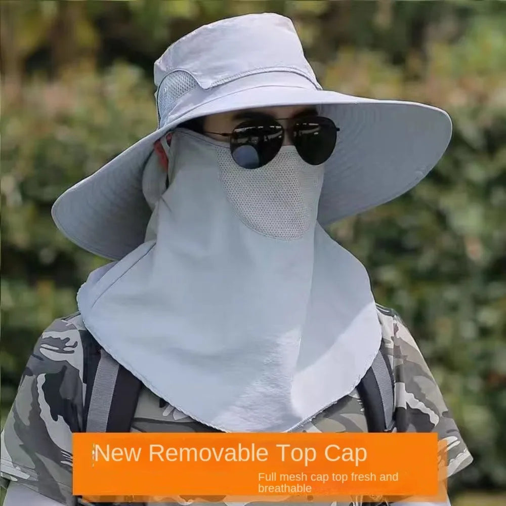 Fishing Caps Caps Mask Set Bucket Hat Sunscreen UV Protection Fisherman Hat Neck Headband Visor Sun Hat Outdoor