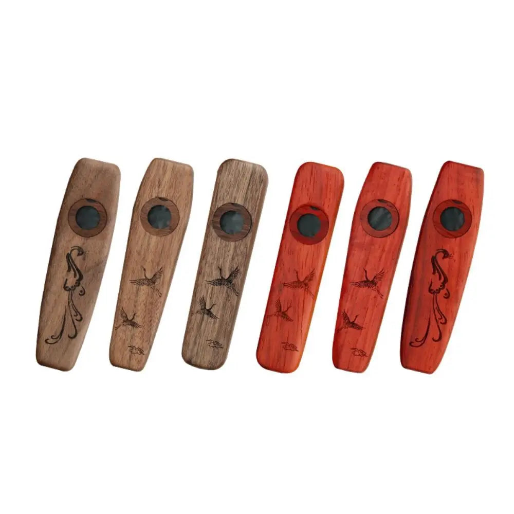 Musical Instrument Creative Wooden Kazoo Professional Portable Accompaniment Kazoo Smooth Lightweight Wind Instrument Music Gift