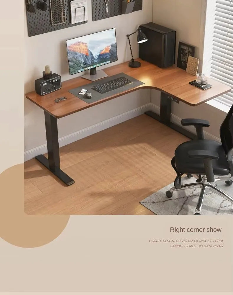 Intelligent Modern Home Office Adjustable Computer Desk Durable Ergonomics L-Shaped Corner Lifting Platform Electric Home Office