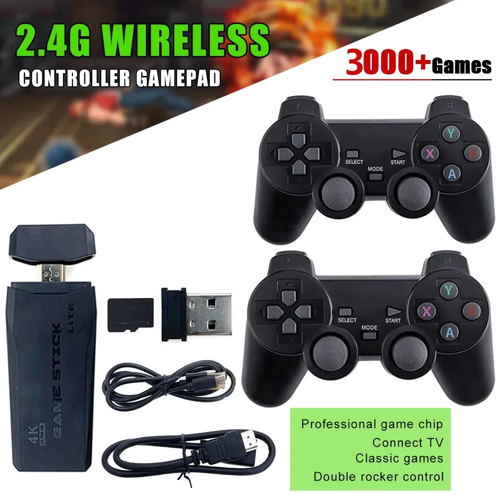 Video Game Console 2.4G Wireless Controller, 4K, 20000 Games, Retro Games for PS1/GBA Boy, Christmas Gift