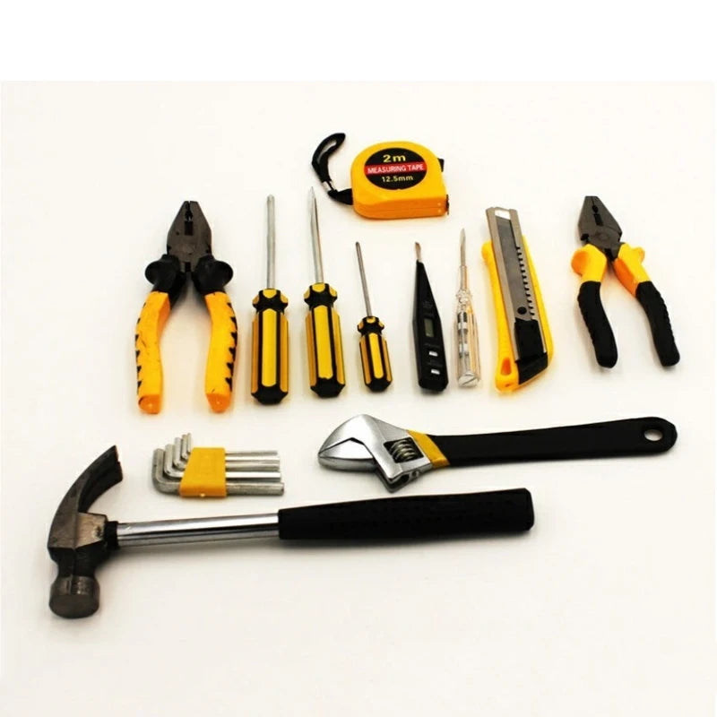 Household 12 Piece Set Hardware Tool Set Maintenance Tool Box Multi-function Combination Electrician Tool Set Auto Repair Tools