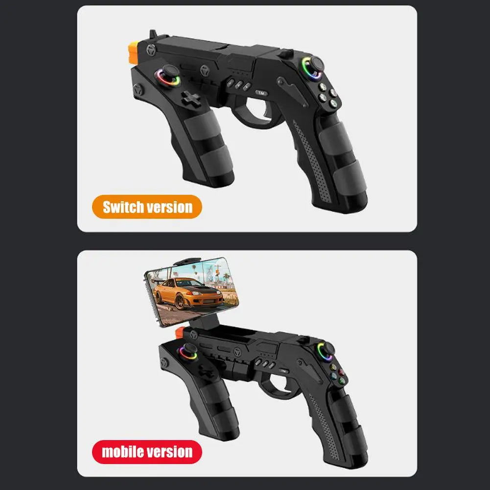 Wireless Game Gun PG-9257 For PS4 Android/iOS PC With Gyro,Vibration,Rapid Fire&RGB