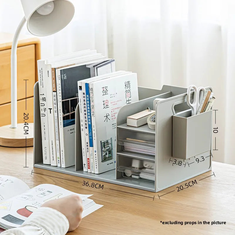 Office Desk Bookelf Desktop Organizer File Book Storage Box Office Desk Accories Simptic Plastic Desktop Organizer Box