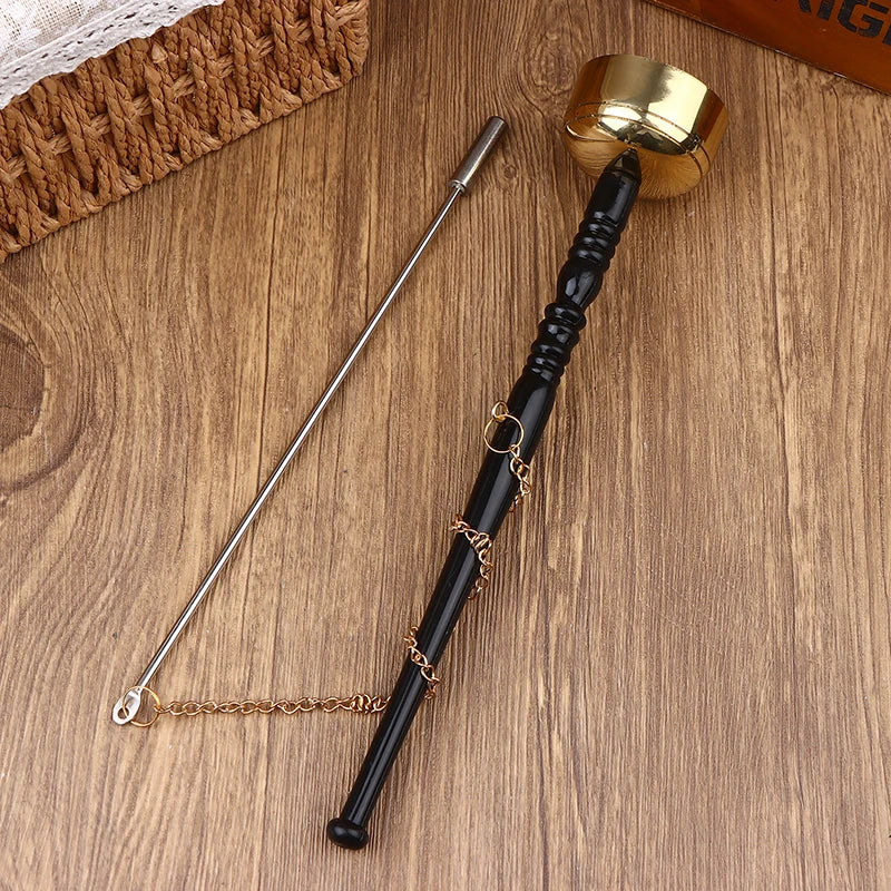 Buddhist Instruments Brass Instrument Buddha Chime Muti-Purpose Long Hand Bell For Yoga Meditation Chanting Temple Ritual