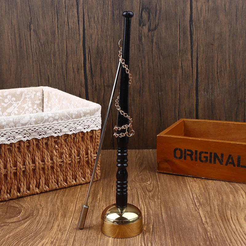 Buddhist Instruments Brass Instrument Buddha Chime Muti-Purpose Long Hand Bell For Yoga Meditation Chanting Temple Ritual