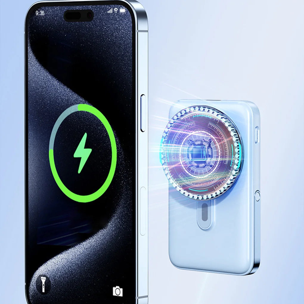 10000mAh Magnetic Power Bank Portable Wireless Charger With Cable Fast Charging External Battery Stand For iPhone 16 15