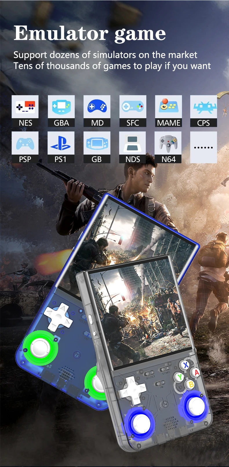 Retro nostalgic handheld game console R36 Ultra open-source Linux system 4-inch high-definition screen PSP dual joystick arcade