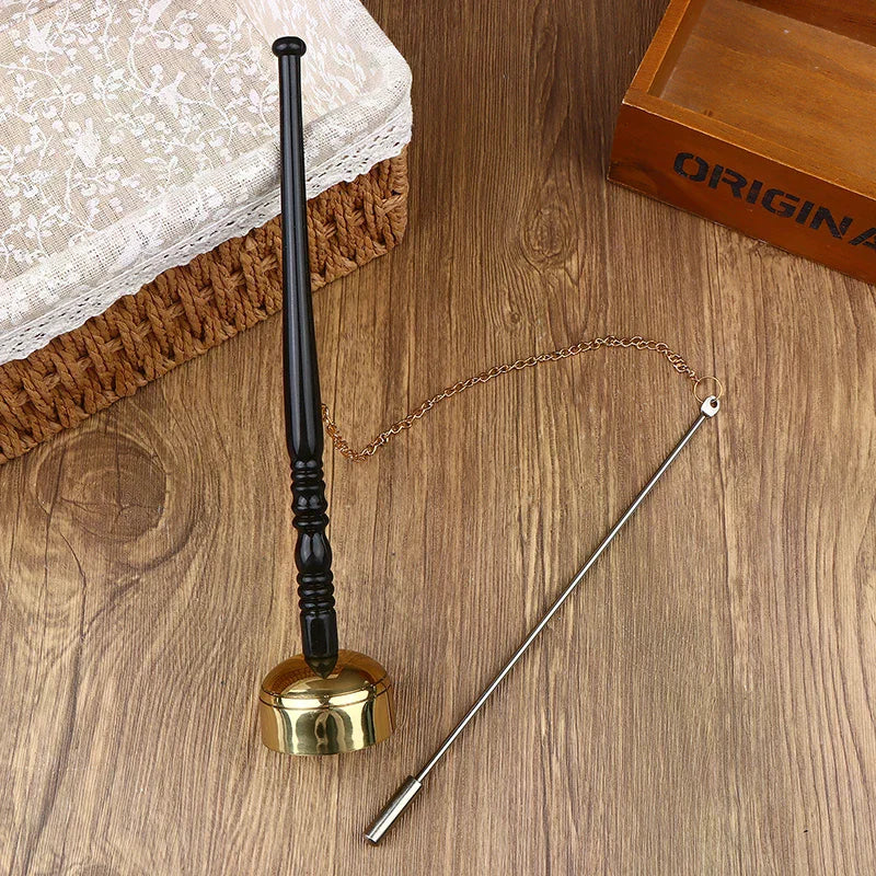 Buddhist Instruments Brass Instrument Buddha Chime Muti-Purpose Long Hand Bell For Yoga Meditation Chanting Temple Ritual
