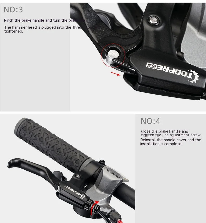 1 Pair Super Iight Aluminum Alloy Mountain Bike Brake Lever With Bell V-Brake Bicycle Parts Bicycle Accessories