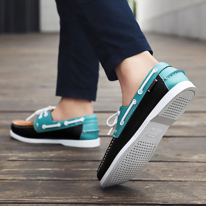 Shoes for Men Fashion Comfortable Loafers Genuine Leather Driving Shoes Men Sneakers Retro Boat Shoes Classic Designer Flats New